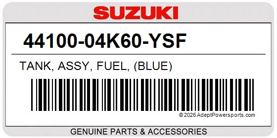 Suzuki 44100-04K60-YSF Tank, Assy, Fuel, (Blue)