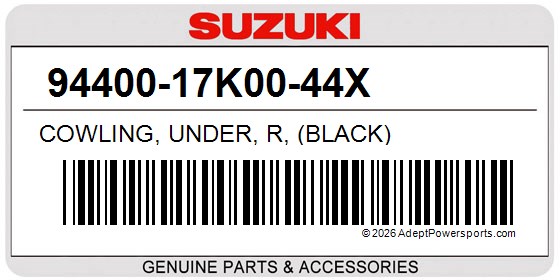 Suzuki 94400-17K00-44X Cowling, Under, R, (Black)
