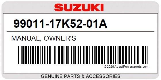 Suzuki 99011-17K52-01A Manual, Owner's