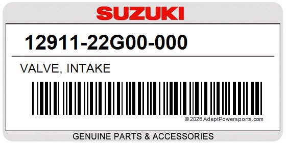 Suzuki 12911-22G00-000 Valve, Intake
