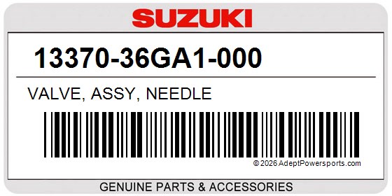 Suzuki 13370-36GA1-000 Valve, Assy, Needle