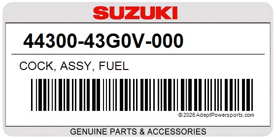Suzuki 44300-43G0V-000 Cock, Assy, Fuel