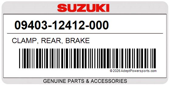 Suzuki 09403-12412-000 Clamp, Rear, Brake