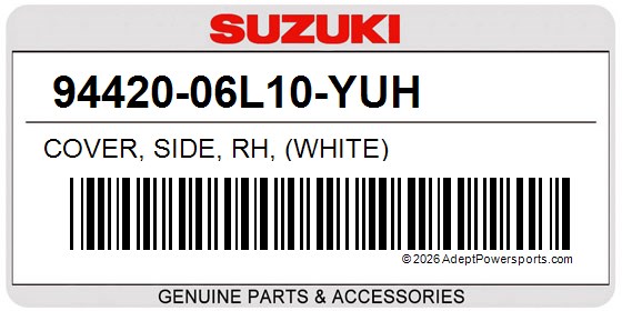 Suzuki 94420-06L10-YUH Cover, Side, Rh, (White)