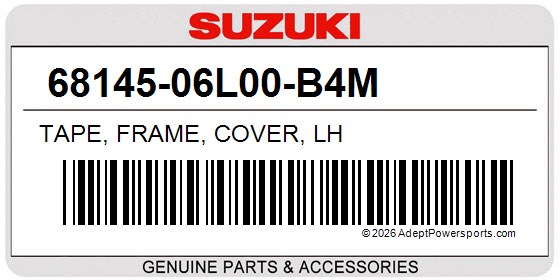 Suzuki 68145-06L00-B4M Tape, Frame, Cover, Lh