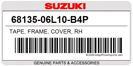 Suzuki 68135-06L10-B4P Tape, Frame, Cover, Rh