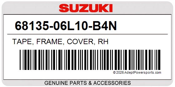 Suzuki 68135-06L10-B4N Tape, Frame, Cover, Rh