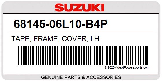 Suzuki 68145-06L10-B4P Tape, Frame, Cover, Lh