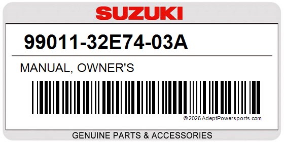 Suzuki 99011-32E74-03A Manual, Owner's