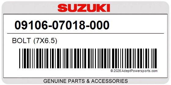 Suzuki 09106-07018-000 Bolt (7X6.5)