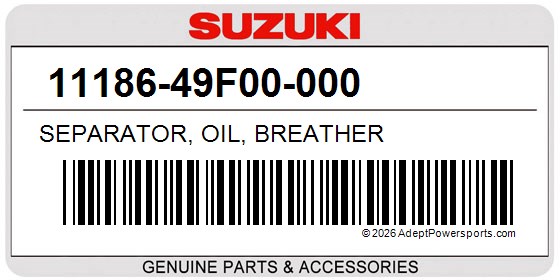 Suzuki 11186-49F00-000 Separator, Oil, Breather