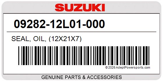 Suzuki 09282-12L01-000 Seal, Oil, (12X21x7)