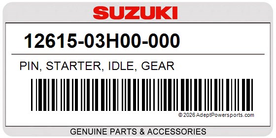 Suzuki 12615-03H00-000 Pin, Starter, Idle, Gear