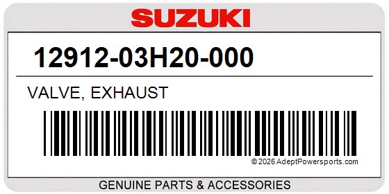 Suzuki 12912-03H20-000 Valve, Exhaust