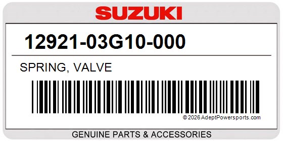 Suzuki 12921-03G10-000 Spring, Valve