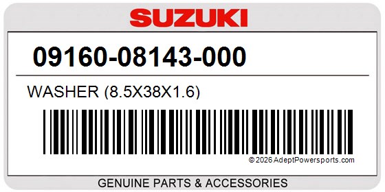 Suzuki 09160-08143-000 Washer (8.5X38x1.6)