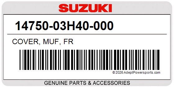 Suzuki 14750-03H40-000 Cover, Muf, Fr