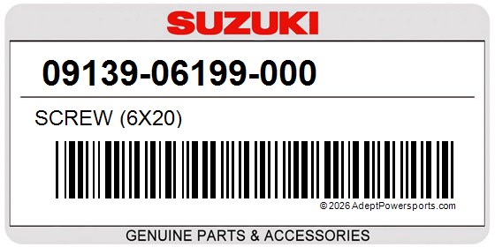 Suzuki 09139-06199-000 Screw (6X20)