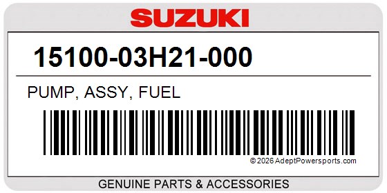 Suzuki 15100-03H21-000 Pump, Assy, Fuel
