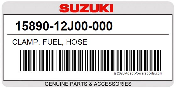 Suzuki 15890-12J00-000 Clamp, Fuel, Hose