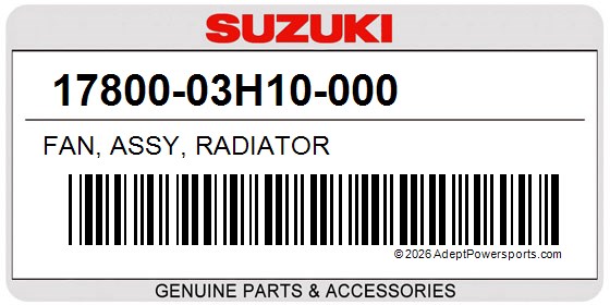 Suzuki 17800-03H10-000 Fan, Assy, Radiator