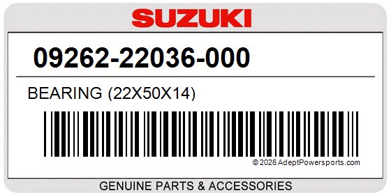 Suzuki 09262-22036-000 Bearing (22X50x14)