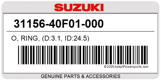 Suzuki 31156-40F01-000 O, Ring, (D:3.1, Id:24.5)