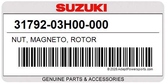 Suzuki 31792-03H00-000 Nut, Magneto, Rotor