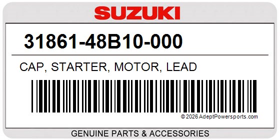 Suzuki 31861-48B10-000 Cap, Starter, Motor, Lead