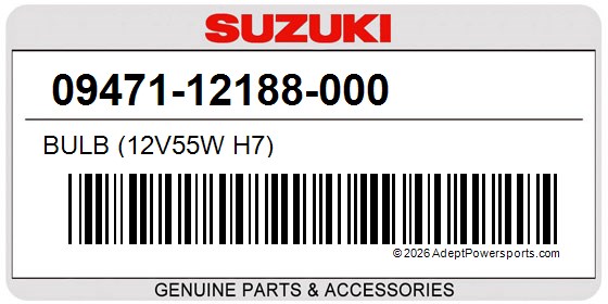 Suzuki 09471-12188-000 Bulb (12V55w H7)