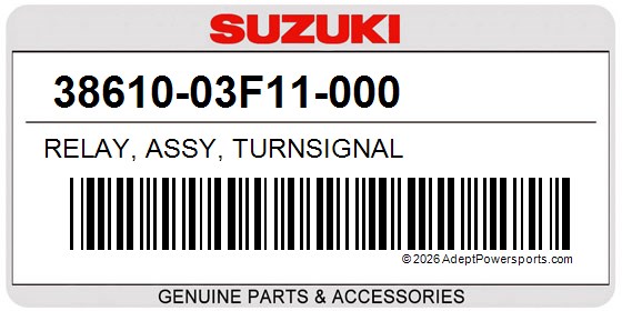 Suzuki 38610-03F11-000 Relay, Assy, Turnsignal