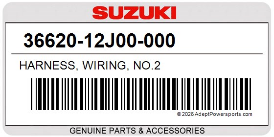 Suzuki 36620-12J00-000 Harness, Wiring, No.2