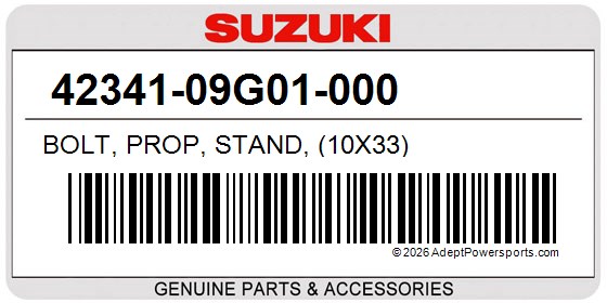 Suzuki 42341-09G01-000 Bolt, Prop, Stand, (10X33)