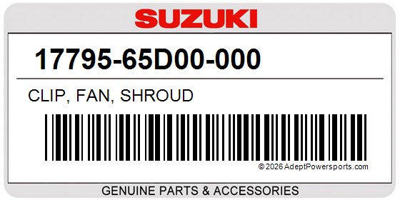 Suzuki 17795-65D00-000 Clip, Fan, Shroud