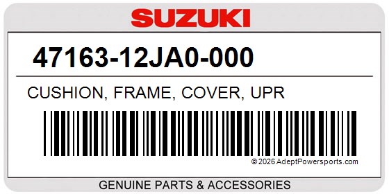 Suzuki 47163-12JA0-000 Cushion, Frame, Cover, Upr