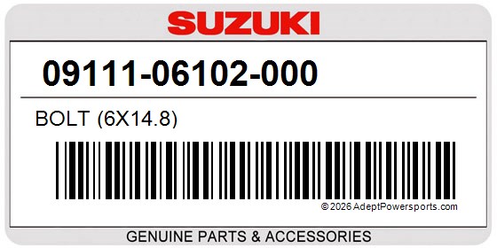 Suzuki 09111-06102-000 Bolt (6X14.8)
