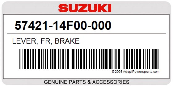 Suzuki 57421-14F00-000 Lever, Fr, Brake