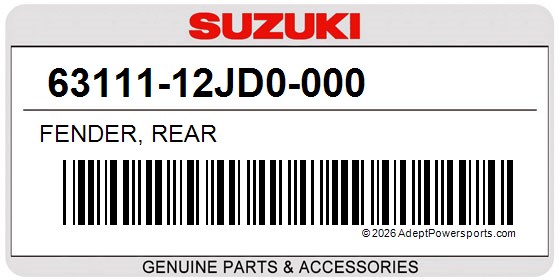 Suzuki 63111-12JD0-000 Fender, Rear