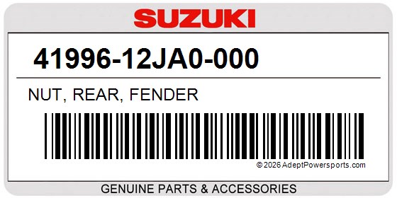 Suzuki 41996-12JA0-000 Nut, Rear, Fender