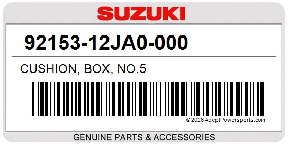 Suzuki 92153-12JA0-000 Cushion, Box, No.5