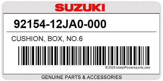 Suzuki 92154-12JA0-000 Cushion, Box, No.6