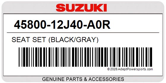 Suzuki 45800-12J40-A0R Seat Set (Black/Gray)