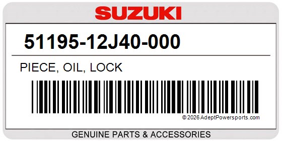 Suzuki 51195-12J40-000 Piece, Oil, Lock