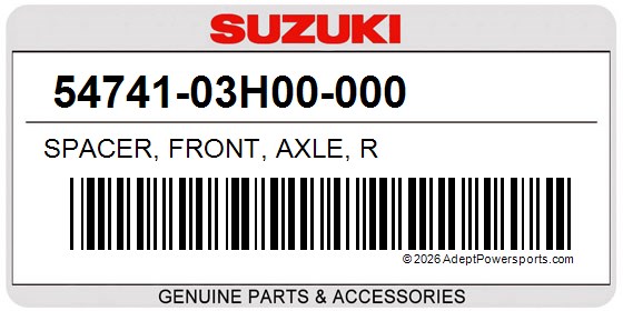 Suzuki 54741-03H00-000 Spacer, Front, Axle, R