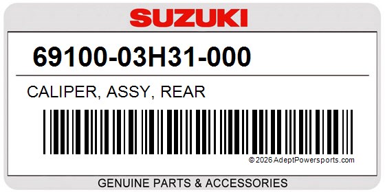 Suzuki 69100-03H31-000 Caliper, Assy, Rear