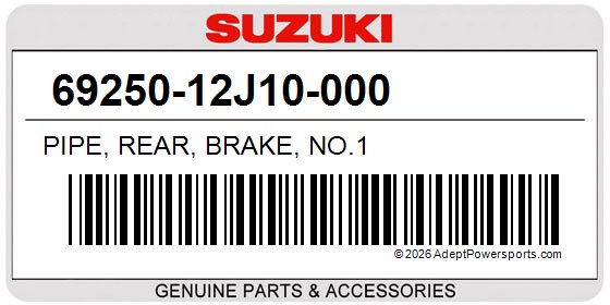 Suzuki 69250-12J10-000 Pipe, Rear, Brake, No.1
