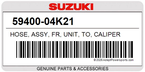 Suzuki 59400-04K21 Hose, Assy, Fr, Unit, To, Caliper