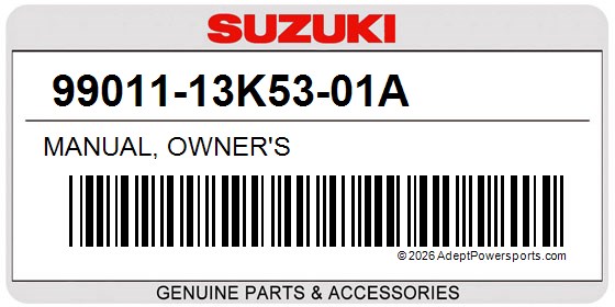 Suzuki 99011-13K53-01A Manual, Owner's
