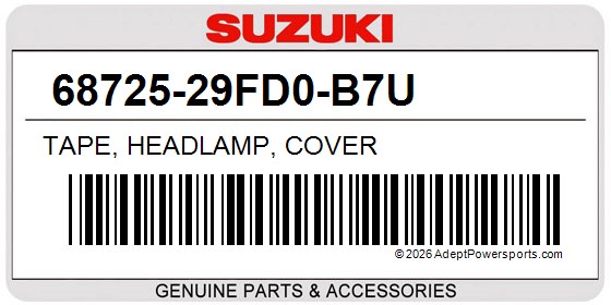 Suzuki 68725-29FD0-B7U Tape, Headlamp, Cover