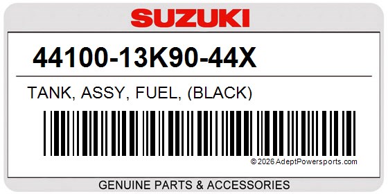 Suzuki 44100-13K90-44X Tank, Assy, Fuel, (Black)